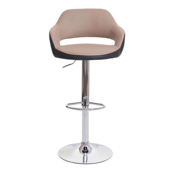 Barhocker mit Sitzfläche und Rückenlehne, höhenverstellbar