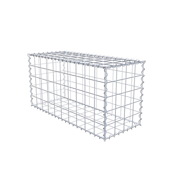 Gabione 100 cm x 50 cm x 40 cm (L x H x T), Maschenweite 10 cm x 10 cm, Spirale