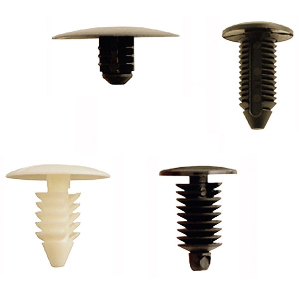 Mehrere Kunststoffnieten für verschiedene Anwendungen