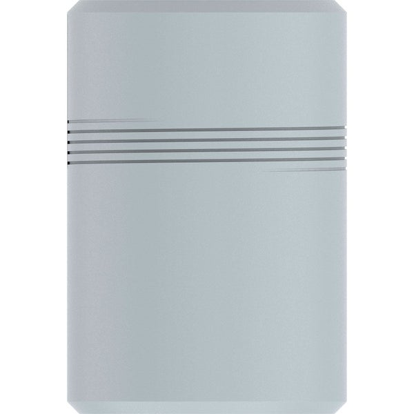 Rechteckige Gerätebox mit drei horizontalen Linien