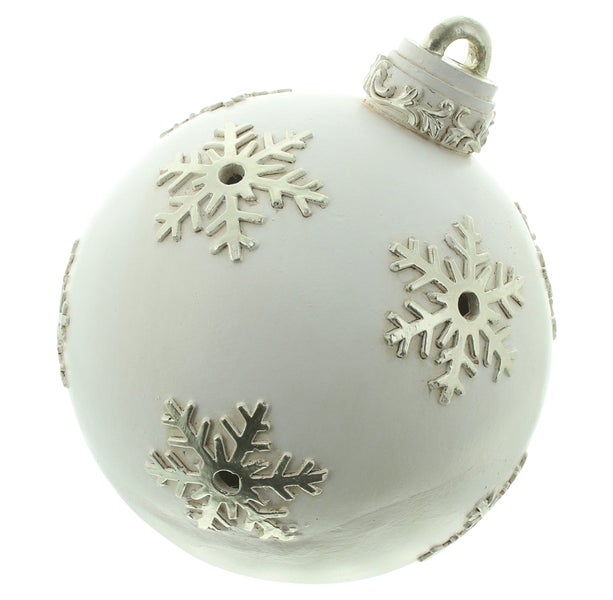 Weihnachtsbaumkugel mit Schneeflockenmuster