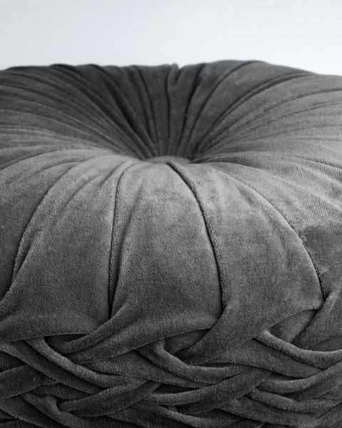 KAJA - Dekokissen Samt Charcoal Grey 40 cm