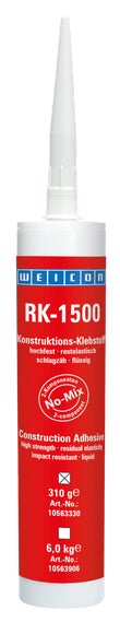 WEICON RK-1500 | Acrylat-Strukturklebstoff, flüssiger No-Mix Klebstoff | 0,31 kg | gelblich, transparent