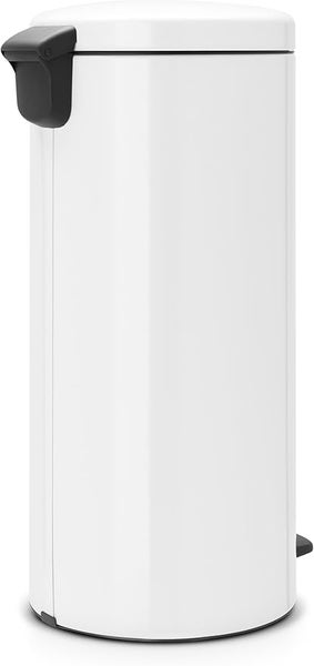 Brabantia Klassischer Tretmülleimer Mit Soft Verschluss 30 Liter HxBxT 67,9 x 29,3 x 38 cm Metall Weiß