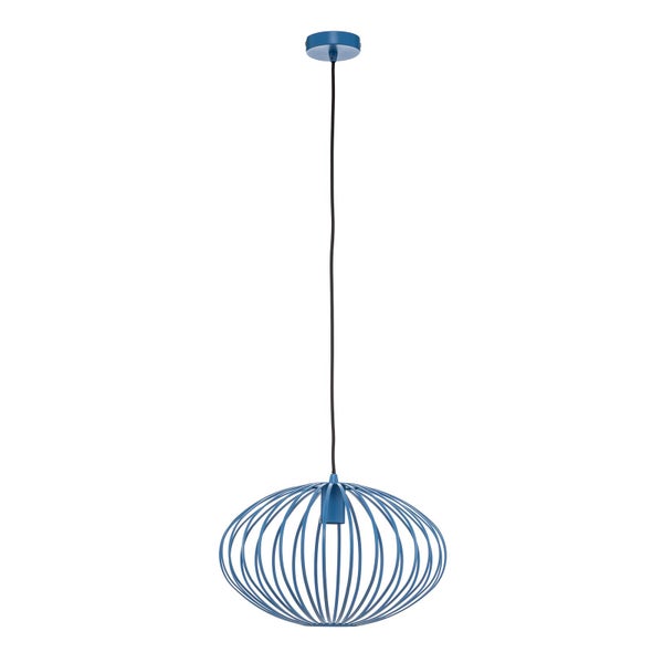Lindby Pendelleuchte Maivi (Modern) in Blau aus Metall (1 flammig, E27) - Deckenlampe Esstischlampe Hängelampe Hängeleuchte Wohnzimmerleuchte