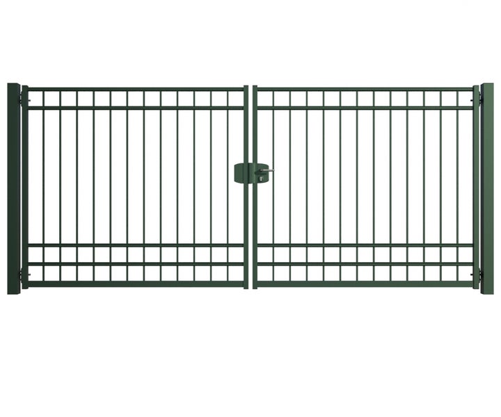 Doppeltor aus Metall für den Garten