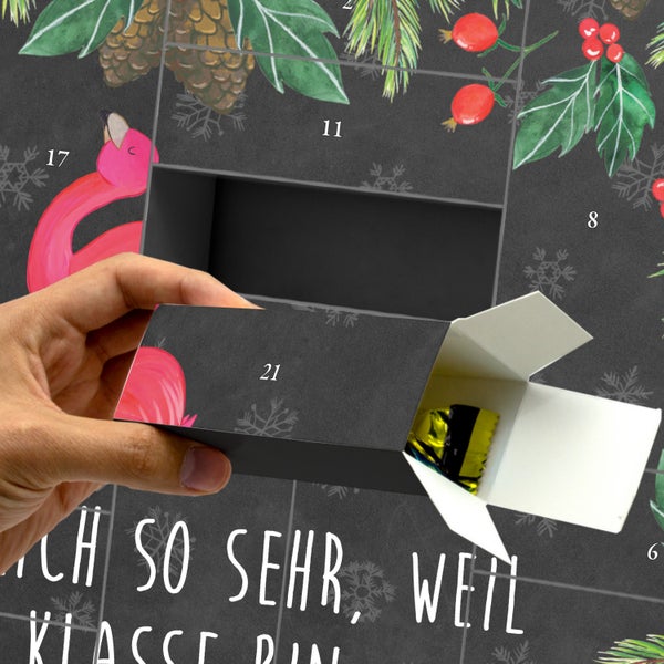 Mr. & Mrs. Panda Befüllbarer Adventskalender Flamingo Stolz - Schwarz