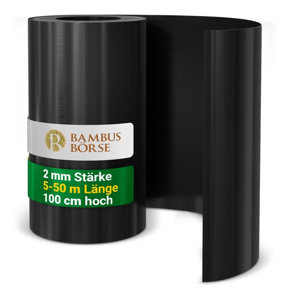 Bambus Börse Rhizomsperre, 2 Millimeter Stärke, 5 bis 50 Meter Länge, 100 Zentimeter hoch