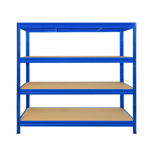 FLOORDIREKT Weitspannregal - Blau - Regal für Keller & Werkstatt - Traglast bis 1600 kg - 200 x 150 x 60 cm