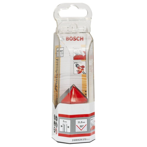Bosch V-Nutfräser Expert for Wood 8 mm D 31,8 mm L 19 mm G 51 mm 90° - 2608629370