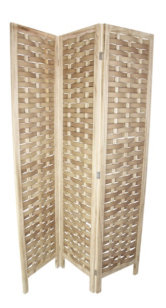 FRANK FLECHTWAREN | Paravent Flechtkunst, HOLZ, 120  x 170 cm, Lieferung nur innerhalb von Deutschland möglich
