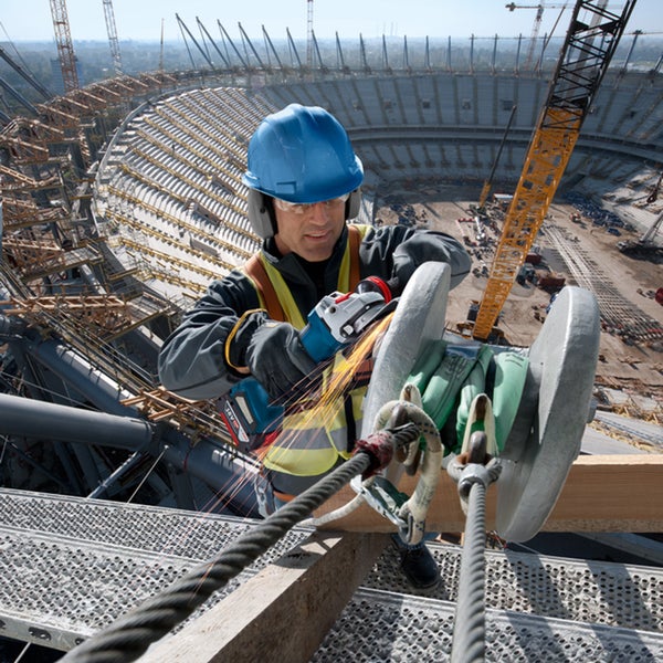 Bosch Akku-Winkelschleifer GWS 18V-10 P Ø 125 mm / 2x 5,0 Ah Akku in L-Boxx - 06019J4101