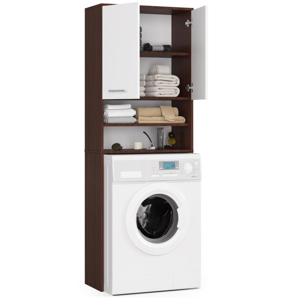 Waschmaschine mit Wandschrank für das Badezimmer