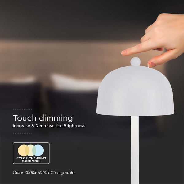Touch-Dimmer Lampe mit Farbtemperaturwechsel zwischen 3000K und 6000K