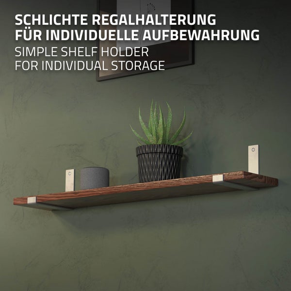 ML-Design 8 Stück Regalhalterung 20x4x14 cm, Grau, aus Metall, 8 Zoll Regalhalterungen, Industrielle Regalwinkel, Regalträger für Wandmontage, 90 Grad Wandhalterung, L-Form Wandregal, inkl. Schrauben