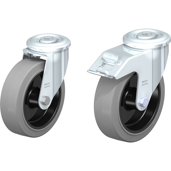 Zwei Lenkrollen mit Feststeller