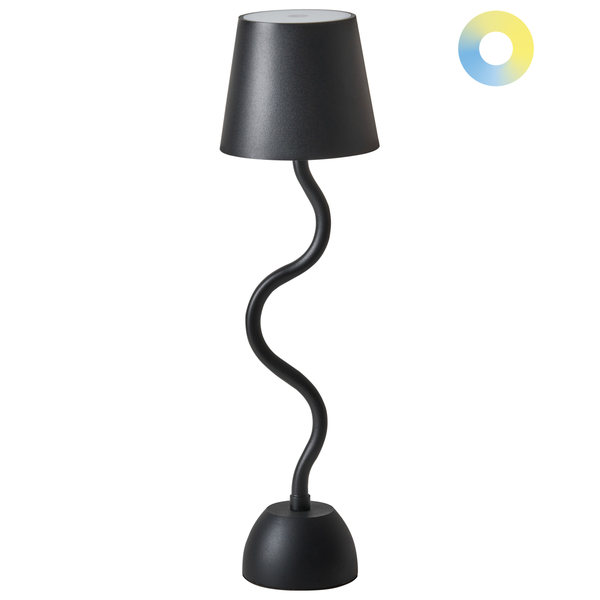 Kabellose LED Tischlampe VOUGA mit Dimmer Metall Schwarz