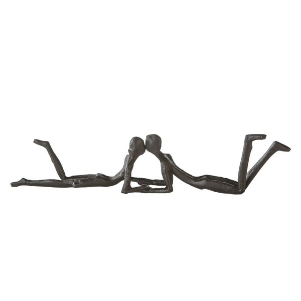 Skulptur GILDE Dekoration Höhe 6cm Breite 30cm braun Eisen