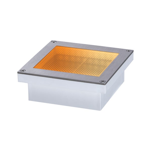 LED Bodeneinbauleuchte Smart Home Zigbee 3.0 Brick insektenfreundlich IP67 eckig 100x100mm Tunable Warm 1W 18lm 230V Edelstahl Edelstahl