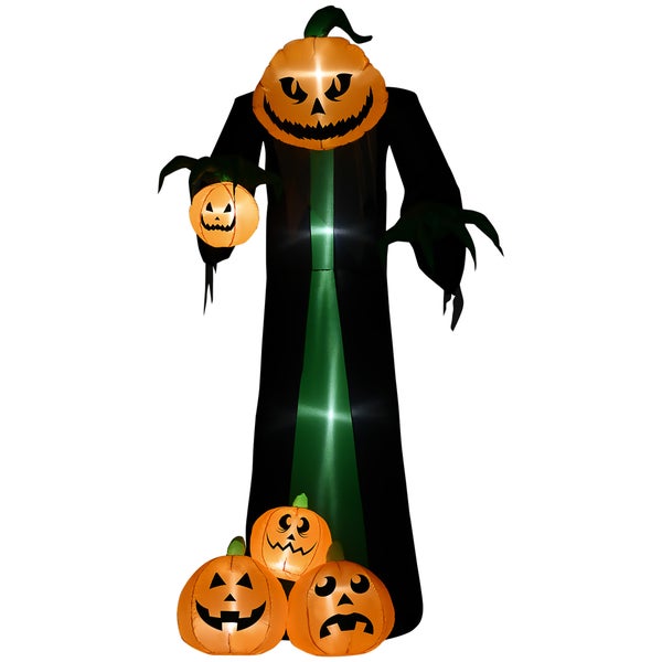 Aufblasbare Halloween-Dekoration mit Kürbis-Geist und Kürbissen