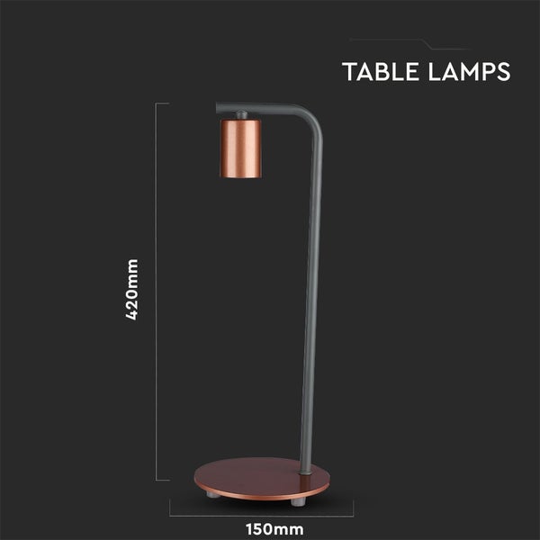 V-TAC VT-7412 - Tischleuchte - Armaturen - 5 Jahre - Rot+Bronze - IP20