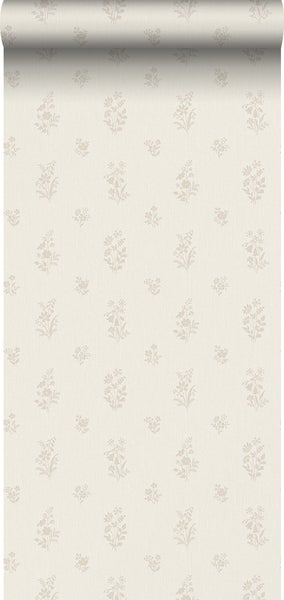 Borastapeter Tapete Blumen Hellbeige - 53 cm x 10.05 m - 660272
