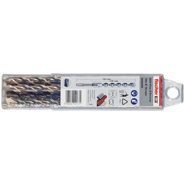 Fischer 10x Hammerbohrer SDS Plus II Pointer 10/100/160 QP - 531864