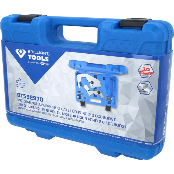 Brilliant Tools Motoreinstellwerkzeugsatz für Ford 2.0 EcoBoost im blauen Werkzeugkoffer