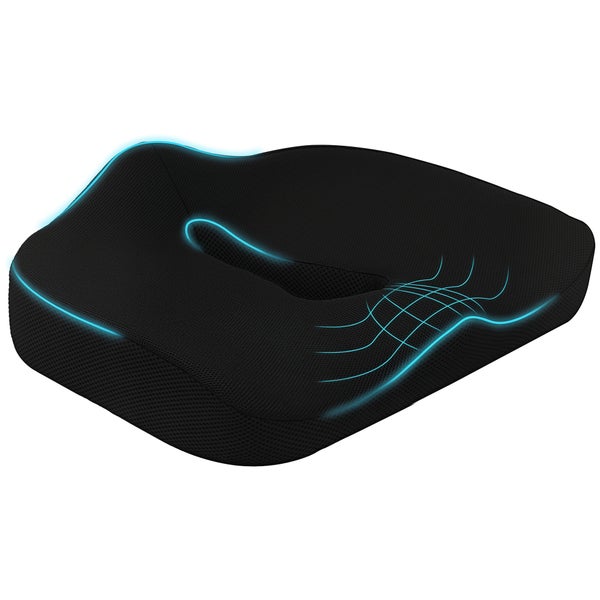 Orthopädisches Sitzkissen mit ergonomischer Form aus Memory Schaum für eine gesunde Sitzhaltung im Büro oder Auto
