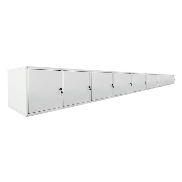 PROREGAL Mega Deal 8x Schließfachwürfel Cubic XL HxBxT 45 x 45 x 45 cm Grau