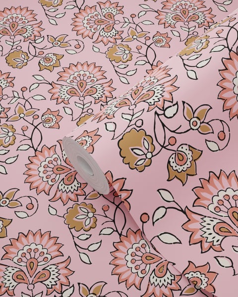 Tapetenrolle mit floralem Muster