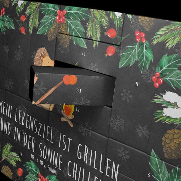 Mr. & Mrs. Panda Befüllbarer Adventskalender Igel Grillen - Schwarz