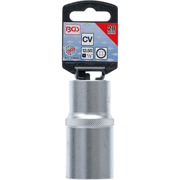 BGS technic Steckschlüssel Einsatz, 28 mm, 12.5 mm, 1/2 Zoll