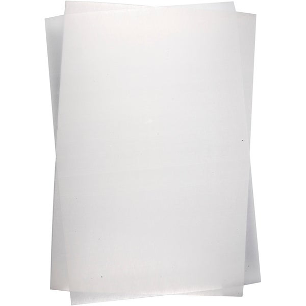 Creativ Company Schrumpffolienplatten Plastikschrumpfplatten, Glänzend transparent, 20x30 cm, Dicke 0,3 mm, 10 Blatt/ Kreativ Box
