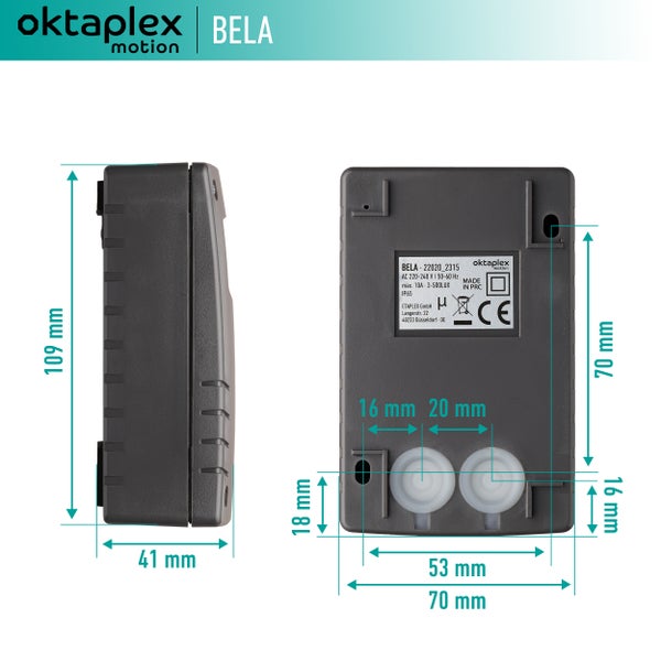 Oktaplex Bela 2er Set Dämmerungsschalter Außen mit Timer IP65 230V anthrazit