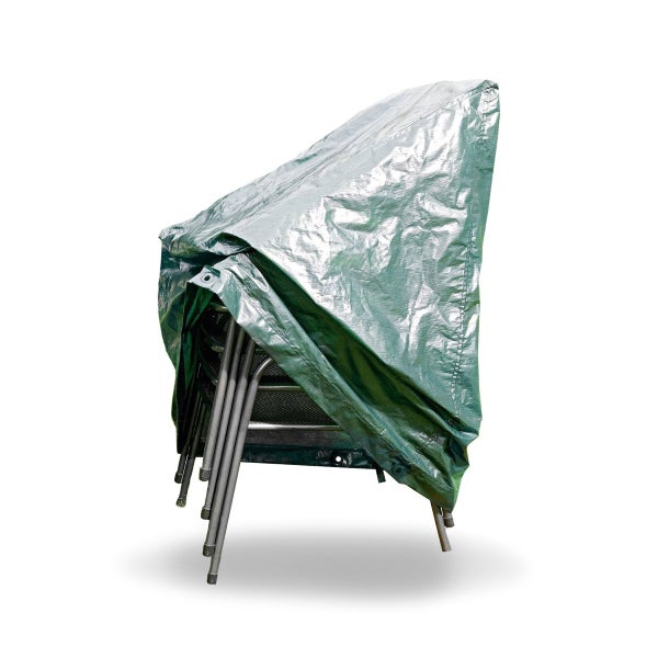 Schutzhülle für Gartenstühle, wetterfeste Abdeckung für Stapelstühle im Außenbereich.