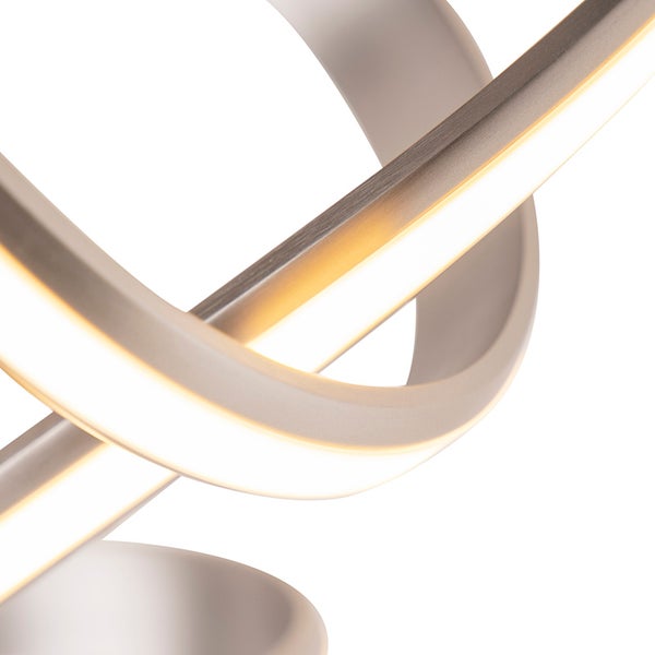 Nahaufnahme einer LED Leuchte mit geschwungenem Design