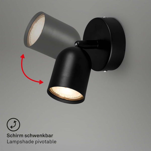 Spotleuchte Deckenleuchte Deckenstrahler Wandleuchte GU10 Schwenkbar Schwarz