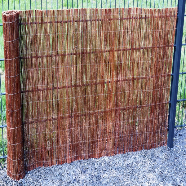 Aquagart Weidenmatte 35m x 150 cm I Sichtschutzmatte aus Weiden Natürlicher Sichtschutz für Garten