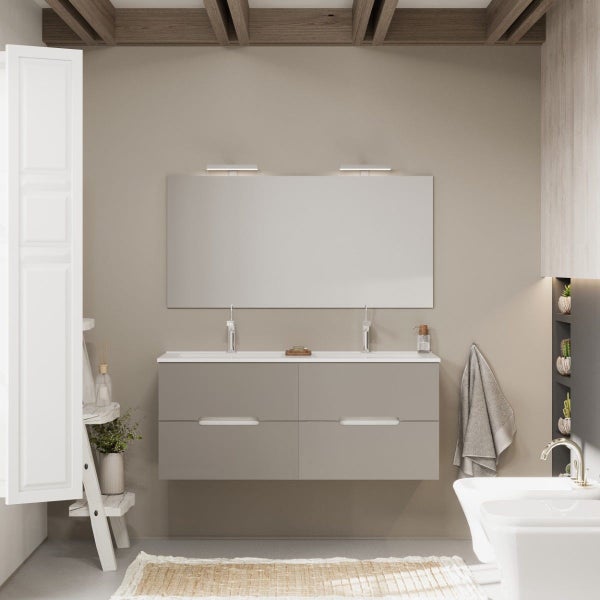 Möbelset für das Badezimmer mit Doppelwaschbecken, 3-teilig | Magnolia