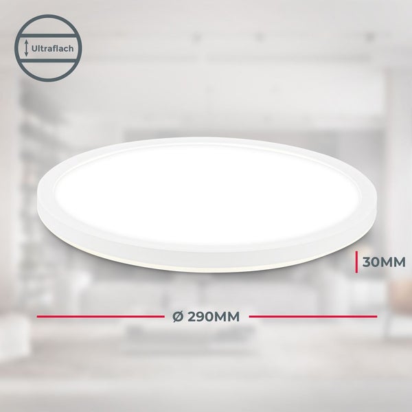 LED Panel Ø29 cm - 18W, 2400lm, Bewegungsmelder, IP44, neutralweiß, weiß