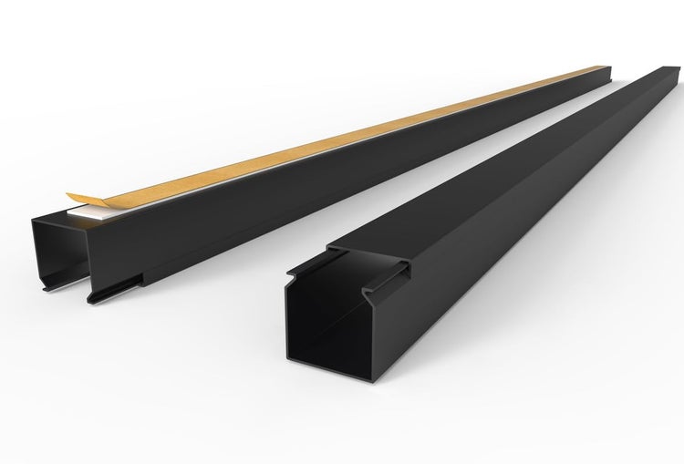 CILSON WDK2525SS Art.-Nr. 6700180.1.10 Kabelkanal Selbstklebend 25x25mm 10m, Schwarz - 10 Stück 1 m / 1000 mm, Quadratische Form, Perfekte Kabelordnung