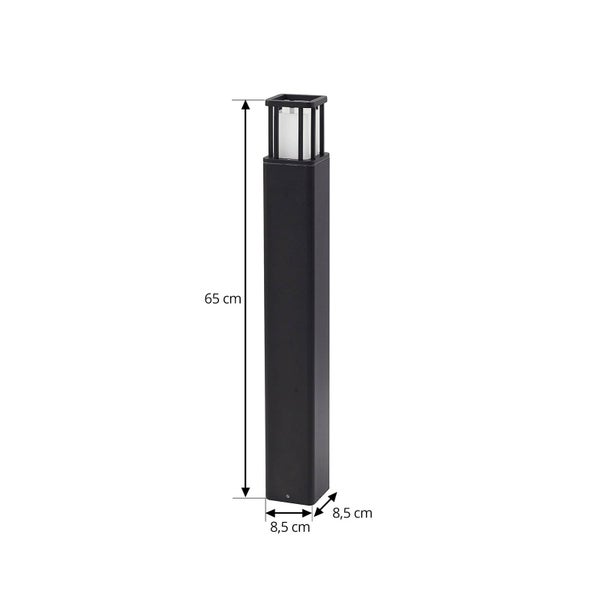 Lucande LED Außenleuchte Dakil (Modern) in Schwarz aus Aluminium (1 flammig, GU10) - Wegeleuchte Pollerleuchte Wegelampe Sockelleuchte