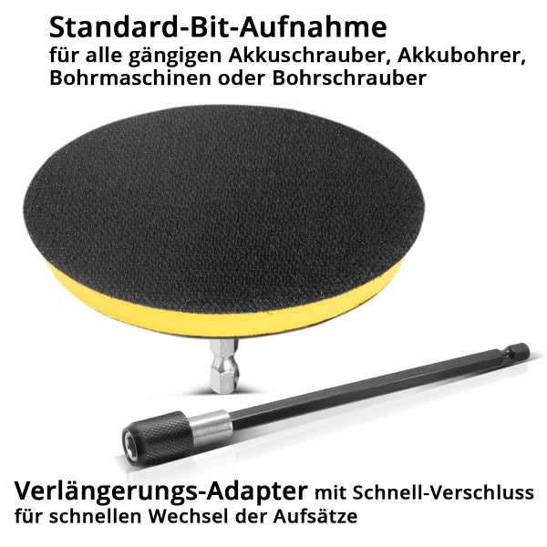 Bürsten-Aufsatz 45er Set für Akkuschrauber und Bohrmaschinen