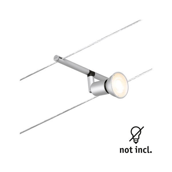 CorDuo Seilsystem Salt Einzelspot GU5,3 max. 10W 12V Chrom matt
