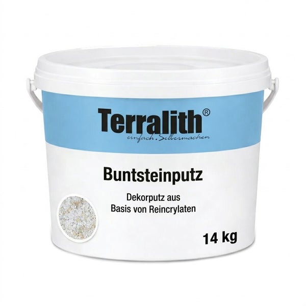 Terralith Buntsteinputz 14 Kilogramm, Dekorputz auf Basis von Reinacrylaten.