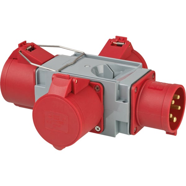 Dreifachsteckdose mit Schutzkontakt