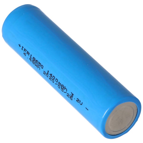 3,2 Volt Solar Akku Lithium 18650 IFR LiFePo4 Akku mit Kopf ungeschützt, 1400-1500mAh, Abmessungen ca. 66,1x18mm