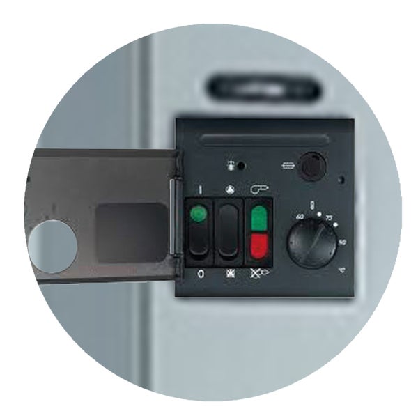 Niedertemperatur-Ölheizkessel aus Stahl Kamin Premys De Dietrich 35 kW + 150 l Tank ohne Brenner