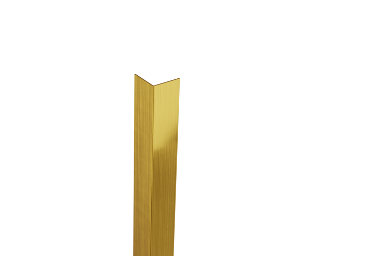 Edelstahl-Winkel-L-Profil 1 cm x 1 cm x 244 cm – Satingold
